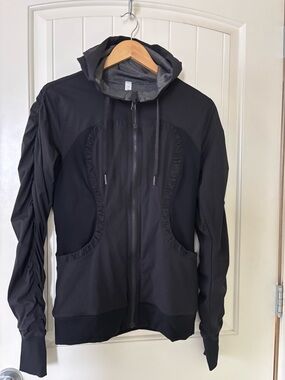 Lululemon Dance Studio Jacket Size 10 Black | Lightweight Hooded Zip-Up
